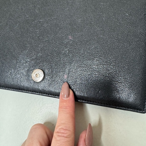 Saint Laurent Black Calfskin Silver Studded Clutch CB801 – Rare & Authentic - Picture 10 of 17